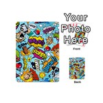 Comic Elements Colorful Seamless Pattern Playing Cards 54 Designs (Mini) Front - Spade6