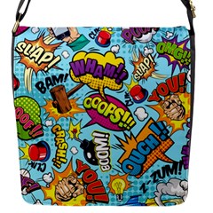 Comic Elements Colorful Seamless Pattern Flap Closure Messenger Bag (S)