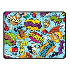 Comic Elements Colorful Seamless Pattern Double Sided Fleece Blanket (small)  by Amaryn4rt