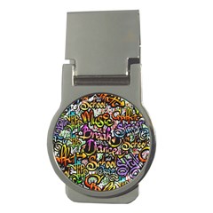 Graffiti Word Seamless Pattern Money Clips (round)  by Amaryn4rt