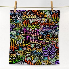 Graffiti Word Seamless Pattern Face Towel by Amaryn4rt