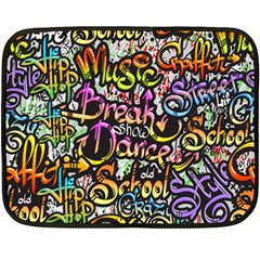 Graffiti Word Seamless Pattern Double Sided Fleece Blanket (mini)  by Amaryn4rt