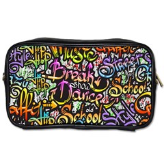 Graffiti Word Seamless Pattern Toiletries Bag (two Sides) by Amaryn4rt