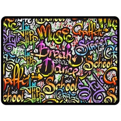 Graffiti Word Seamless Pattern Fleece Blanket (large)  by Amaryn4rt