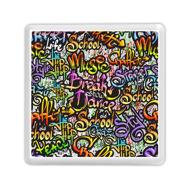 Graffiti Word Seamless Pattern Memory Card Reader (Square)