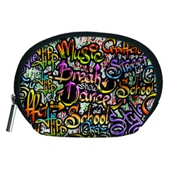 Graffiti Word Seamless Pattern Accessory Pouch (medium) by Amaryn4rt