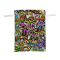 Graffiti Word Seamless Pattern Lightweight Drawstring Pouch (s) by Amaryn4rt