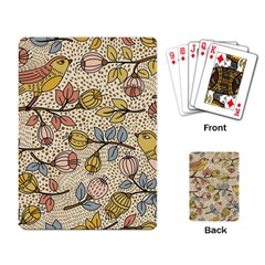 Seamless Pattern With Flower Bird Playing Cards Single Design (rectangle)