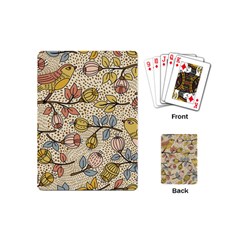 Seamless Pattern With Flower Bird Playing Cards Single Design (mini) by Amaryn4rt