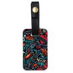 Vintage Tattoos Colorful Seamless Pattern Luggage Tag (one side) Front