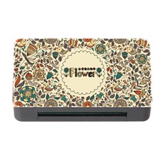 Seamless Pattern With Flower Birds Memory Card Reader With Cf by Amaryn4rt