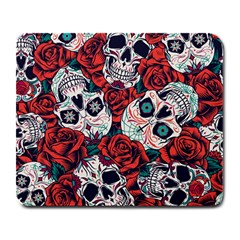 Vintage Day Dead Seamless Pattern Large Mousepads by Amaryn4rt