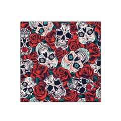 Vintage Day Dead Seamless Pattern Satin Bandana Scarf by Amaryn4rt