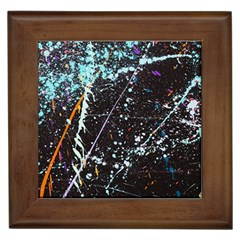 Abstract Colorful Texture Framed Tile by Amaryn4rt