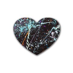 Abstract Colorful Texture Heart Coaster (4 Pack)  by Amaryn4rt