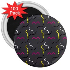 Gray Pattern 3  Magnets (100 Pack) by Saptagram