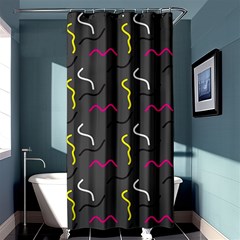 Gray Pattern Shower Curtain 36  X 72  (stall)  by Saptagram