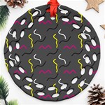 Gray pattern Ornament (Round Filigree) Front