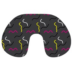 Gray Pattern Travel Neck Pillow by Saptagram