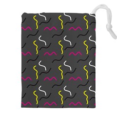 Gray Pattern Drawstring Pouch (4xl)