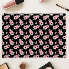 Floral Print Cosmetic Bag (xxl) by Saptagram