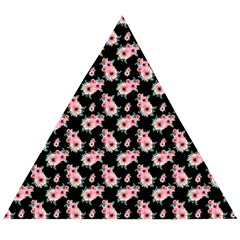 Floral Print Wooden Puzzle Triangle