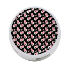 Floral Print 4-port Usb Hub (two Sides)