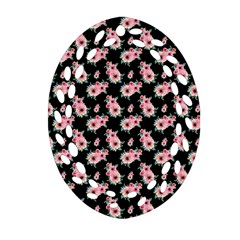 Floral Print Ornament (oval Filigree) by Saptagram