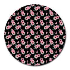 Floral Print Round Mousepads