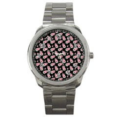 Floral Print Sport Metal Watch