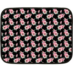 Floral Print Double Sided Fleece Blanket (mini) 