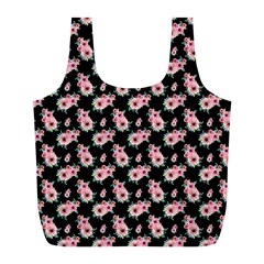 Floral Print Full Print Recycle Bag (l) by Saptagram