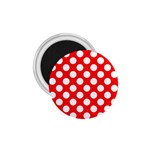 Large white polka dots pattern, retro style, pinup pattern 1.75  Magnets Front