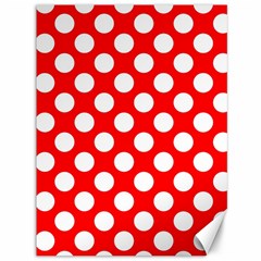 Large White Polka Dots Pattern, Retro Style, Pinup Pattern Canvas 36  X 48  by Casemiro