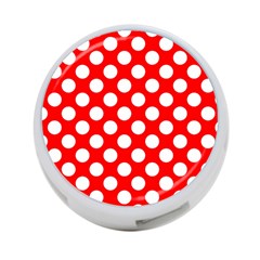 Large White Polka Dots Pattern, Retro Style, Pinup Pattern 4-port Usb Hub (one Side)