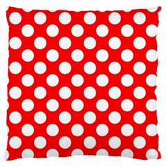 Large White Polka Dots Pattern, Retro Style, Pinup Pattern Standard Flano Cushion Case (one Side) by Casemiro