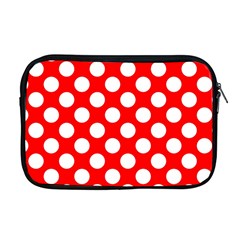 Large White Polka Dots Pattern, Retro Style, Pinup Pattern Apple Macbook Pro 17  Zipper Case by Casemiro