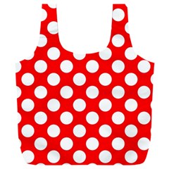 Large White Polka Dots Pattern, Retro Style, Pinup Pattern Full Print Recycle Bag (xxxl) by Casemiro