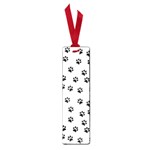 Dog paws pattern, black and white vector illustration, animal love theme Small Book Marks Front