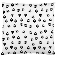 Dog Paws Pattern, Black And White Vector Illustration, Animal Love Theme Standard Flano Cushion Case (one Side) by Casemiro