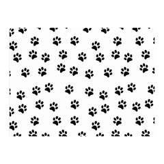 Dog Paws Pattern, Black And White Vector Illustration, Animal Love Theme Double Sided Flano Blanket (mini)  by Casemiro