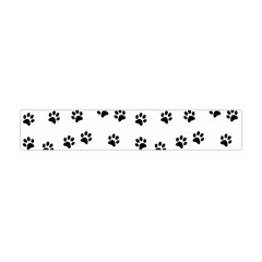 Dog Paws Pattern, Black And White Vector Illustration, Animal Love Theme Flano Scarf (mini) by Casemiro