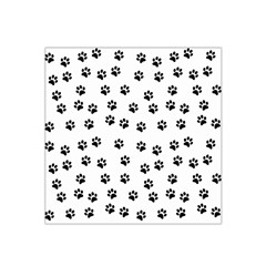 Dog Paws Pattern, Black And White Vector Illustration, Animal Love Theme Satin Bandana Scarf by Casemiro