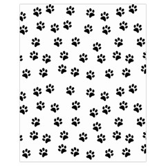 Dog Paws Pattern, Black And White Vector Illustration, Animal Love Theme Drawstring Bag (small) by Casemiro