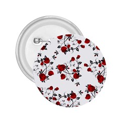 Vector Roses Pattern,red Flowers And Black Branches, Asymmetric Design 2 25  Buttons by Casemiro