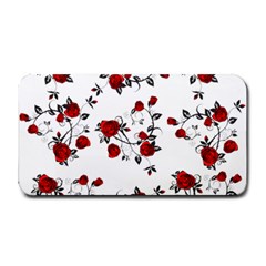 Vector Roses Pattern,red Flowers And Black Branches, Asymmetric Design Medium Bar Mats by Casemiro