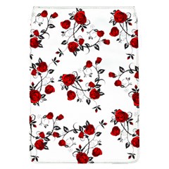 Vector Roses Pattern,red Flowers And Black Branches, Asymmetric Design Removable Flap Cover (l) by Casemiro