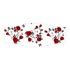 Vector Roses Pattern,red Flowers And Black Branches, Asymmetric Design Stretchable Headband by Casemiro