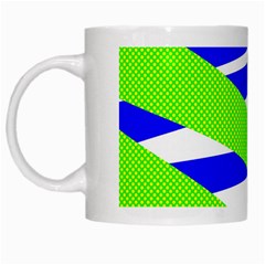 Abstract Triangles Pattern, Dotted Stripes, Grunge Design In Light Colors White Mugs by Casemiro