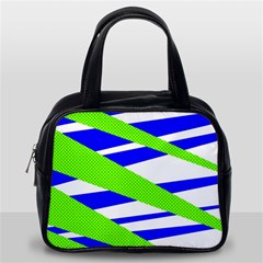 Abstract Triangles Pattern, Dotted Stripes, Grunge Design In Light Colors Classic Handbag (one Side) by Casemiro